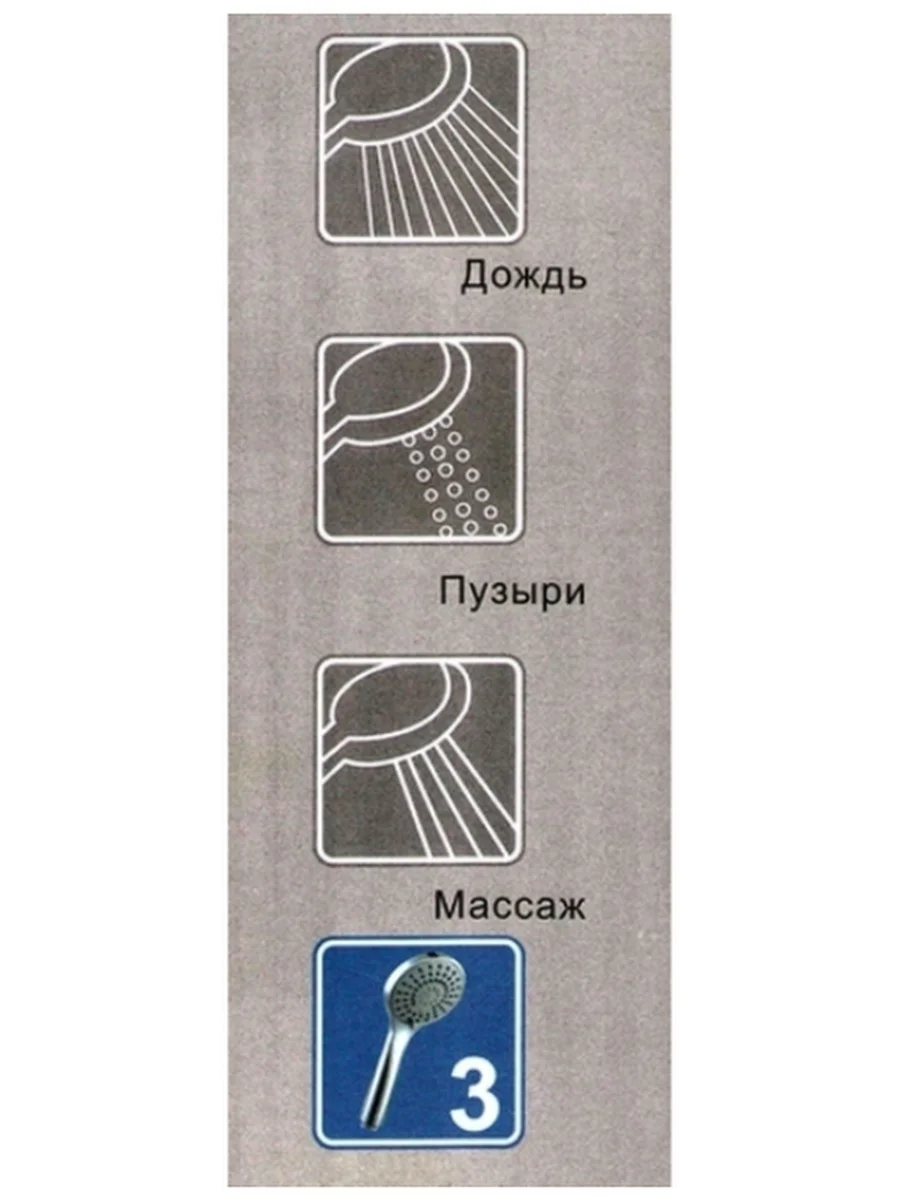 HANSEN лейка для душа d100мм, 3 режима, хром