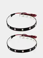 Красный светодиодная подсветка салона в авто, лента 1 м 12V гибкая . Светодиодная LED лента 12V