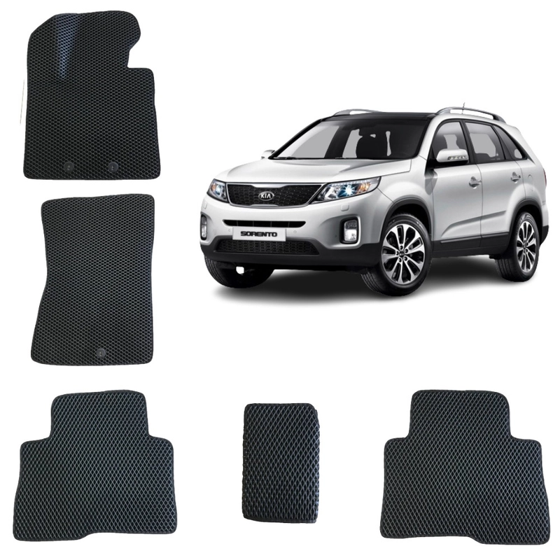 Автомобильные 3D EVA коврики для KIA SORENTO 2 поколения /  Киа Соренто 2 поколения