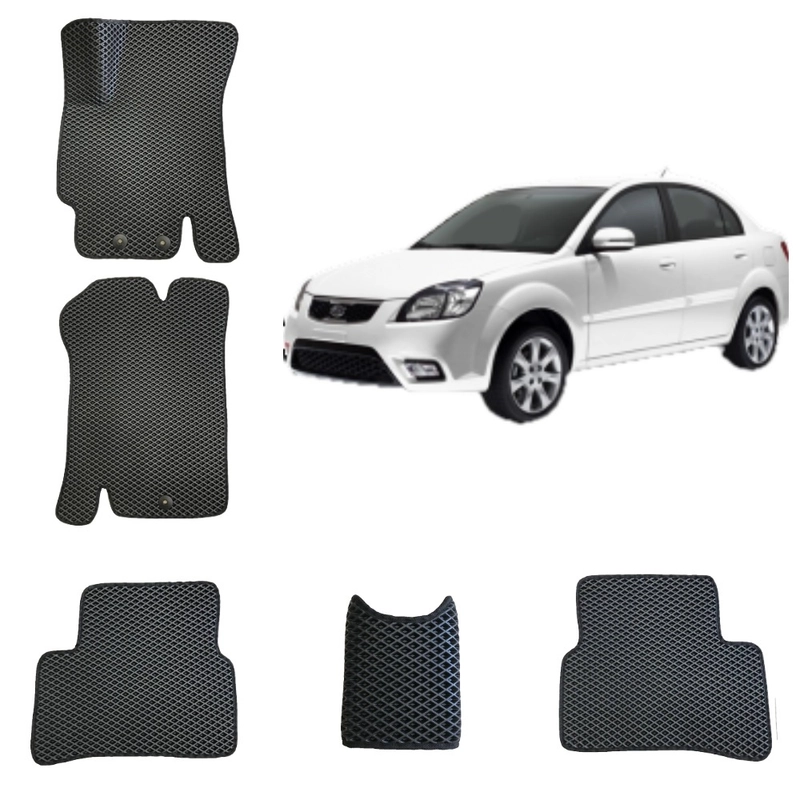 3-D Автомобильные EVA коврики для  KIA RIO 2 / КИА РИО 2 поколение