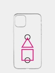 Чехол силиконовый на iPhone 12 mini, по мотивам сериала "Игра в кальмара"