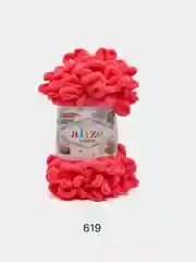 Кораллово-розовый пряжа Alize Puffy 100% Микрополиэстер 100г 9м (Часть1)