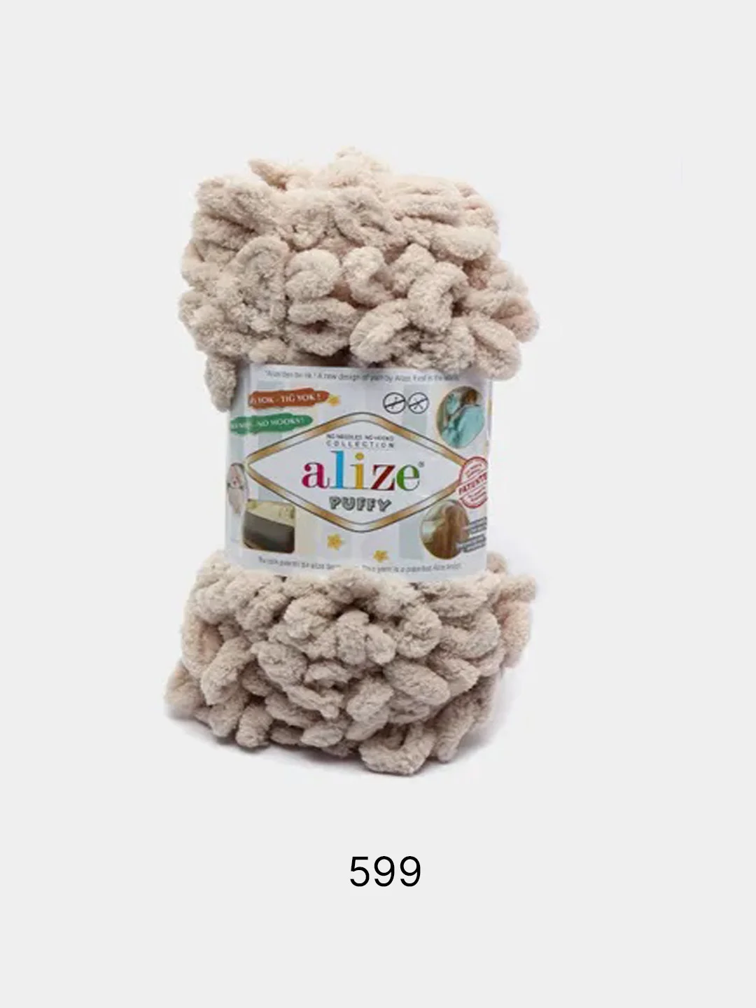 Прозрачный пряжа Alize Puffy 100% Микрополиэстер 100г 9м (Часть1)