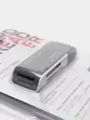 Серый универсальный картридер Defender Ultra Swift USB 2.0, 4 слота