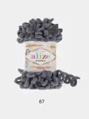 Тёмно-серый пряжа Alize Puffy 100% Микрополиэстер 100г 9м (Часть1)