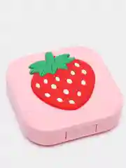 Розовый контейнер футляр для хранения линз, бокс