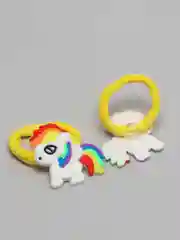 Белый резинки для волос, 2 шт