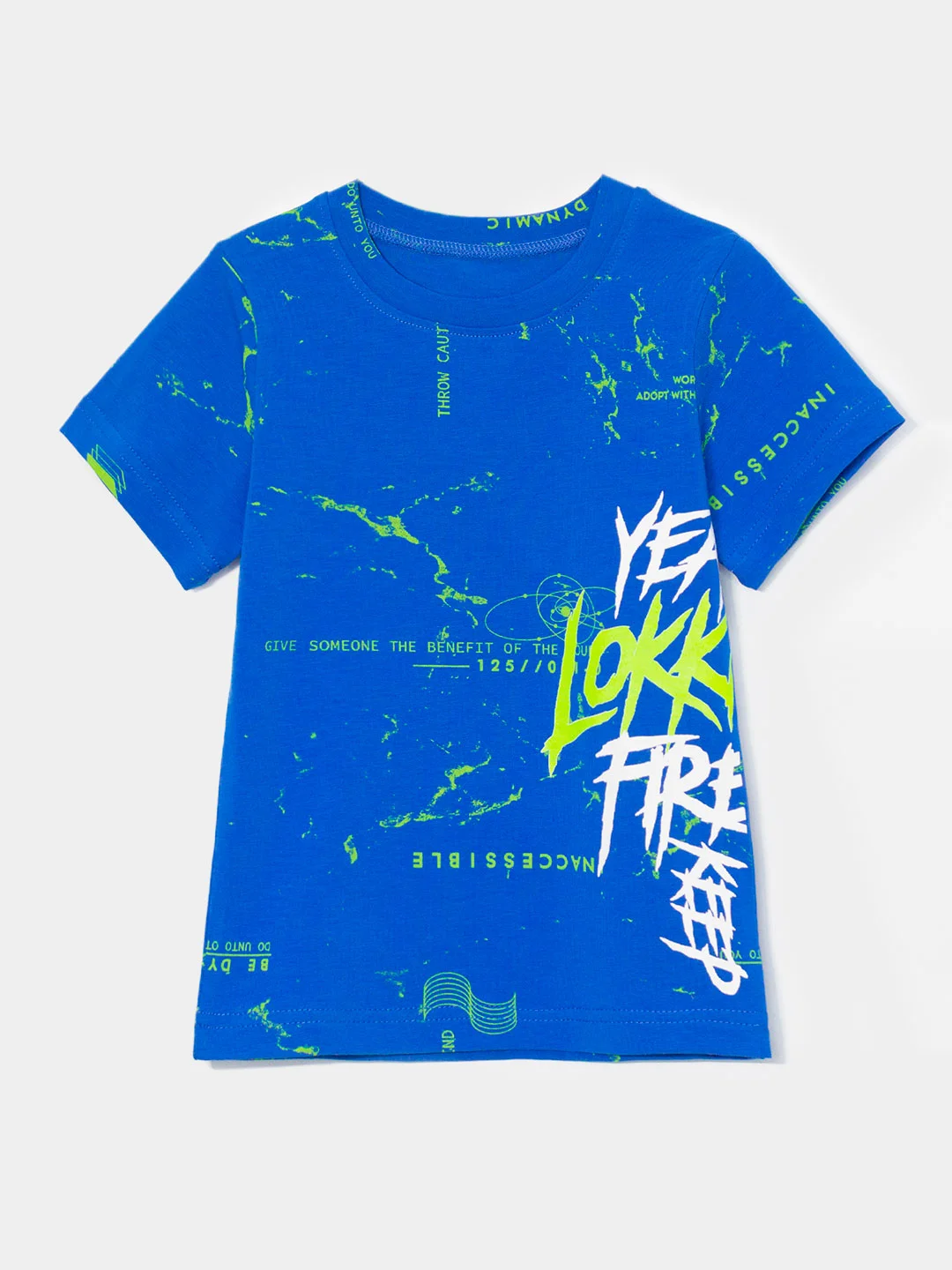 Синий футболка детская для мальчика LOKKI, 7112-070, серый, белый, красный, т. синий