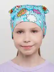 Шапка детская трикотажная, ткань кулирка KETMIN