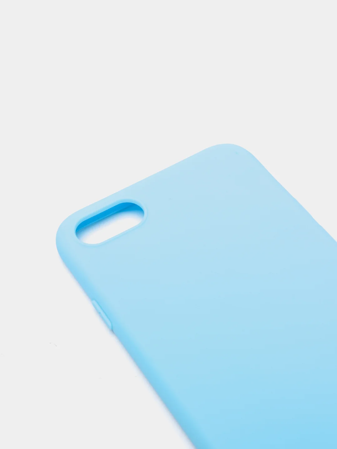 Голубой чехол силиконовый на iPhone 5, 5s, 6, 6s, 7, 8, SE 2020, X, XR, XS Max, 12 14 Pro, 13 mini