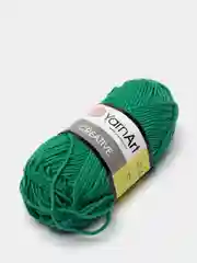 Зеленый пряжа YarnArt Creative, хлопок, 85 м