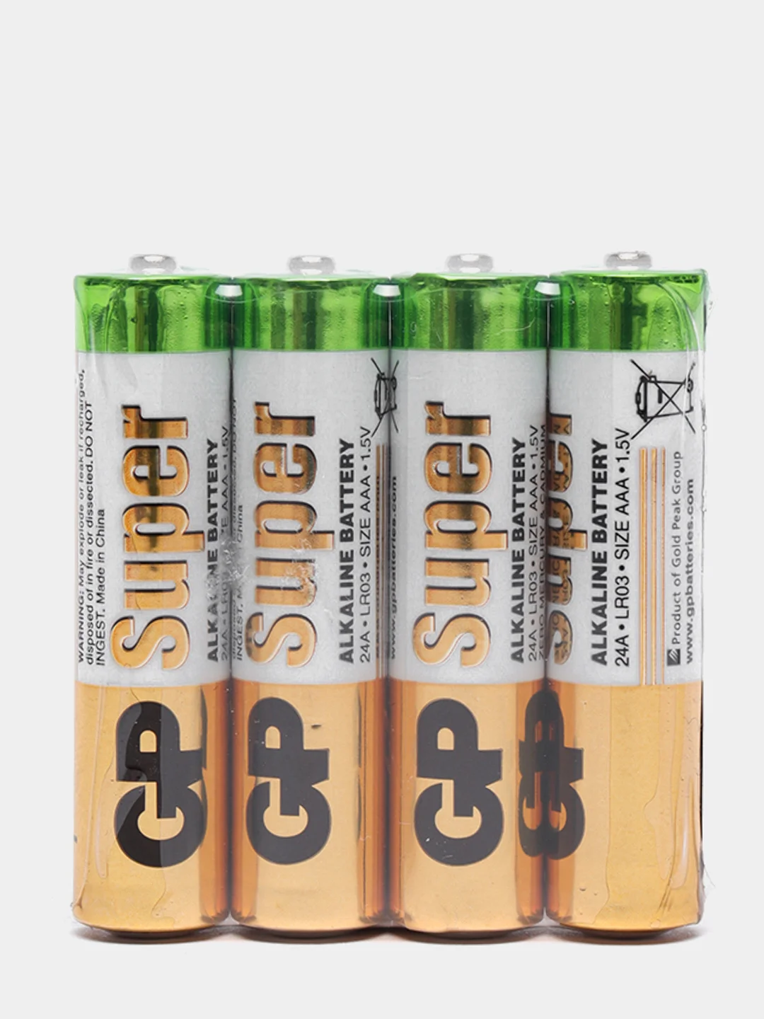 Батарейка GP Super Alkaline LR03 / AAA мизинчиковые 4 штуки в пленке