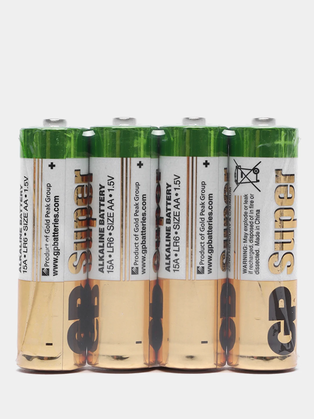Батарейки GP Super Alkaline LR06 AA пальчиковые 4 штуки в пленке