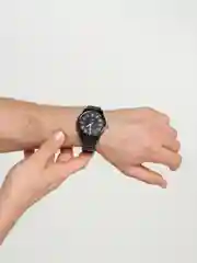 Черный мужские наручные часы, подарочный набор