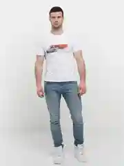 Белый футболка с принтом ВАЗ 2107