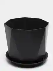 Угольный кашпо / горшок для цветов с поддоном IDEA "Призма"