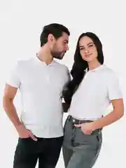 Белый футболка Поло, футболка