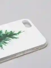 Белый чехол iPhone 11, 12/ 12 Pro 6.1 mini, 7/ 8/ SE 2020, 5/ 5s /se 2016 с новогодним рисунком