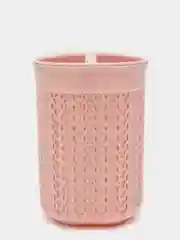Розовый стакан для зубных щеток / подставка ВЯЗАНИЕ IDEA