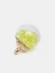 Лимонный стеклянный шарик со стразами, 2 штуки, D-16см (подвеска)