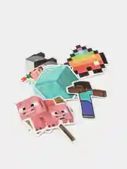 Наклейки стикеры для скрапбукинга Майнкрафт/Minecraft /набор 2/50шт/ Стикерпак