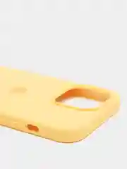 Желтый чехол Silicone Case для iPhone 13 Pro с закрытым низом
