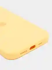 Желтый чехол Silicone Case для iPhone 13 Pro с закрытым низом