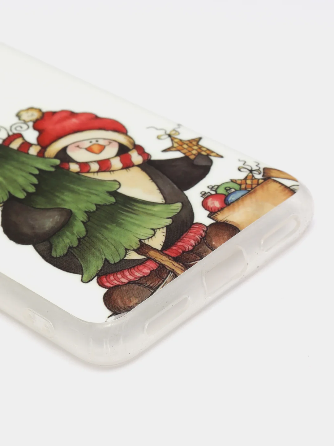 Зеленый чехол Xiaomi Redmi 7A, Сяоми Редми 7А с рисунком "Новый Год"