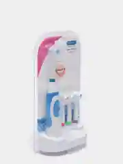 Синий электрическая зубная щетка, Battery Toothbrush, с 3 запасными насадками и подставкой