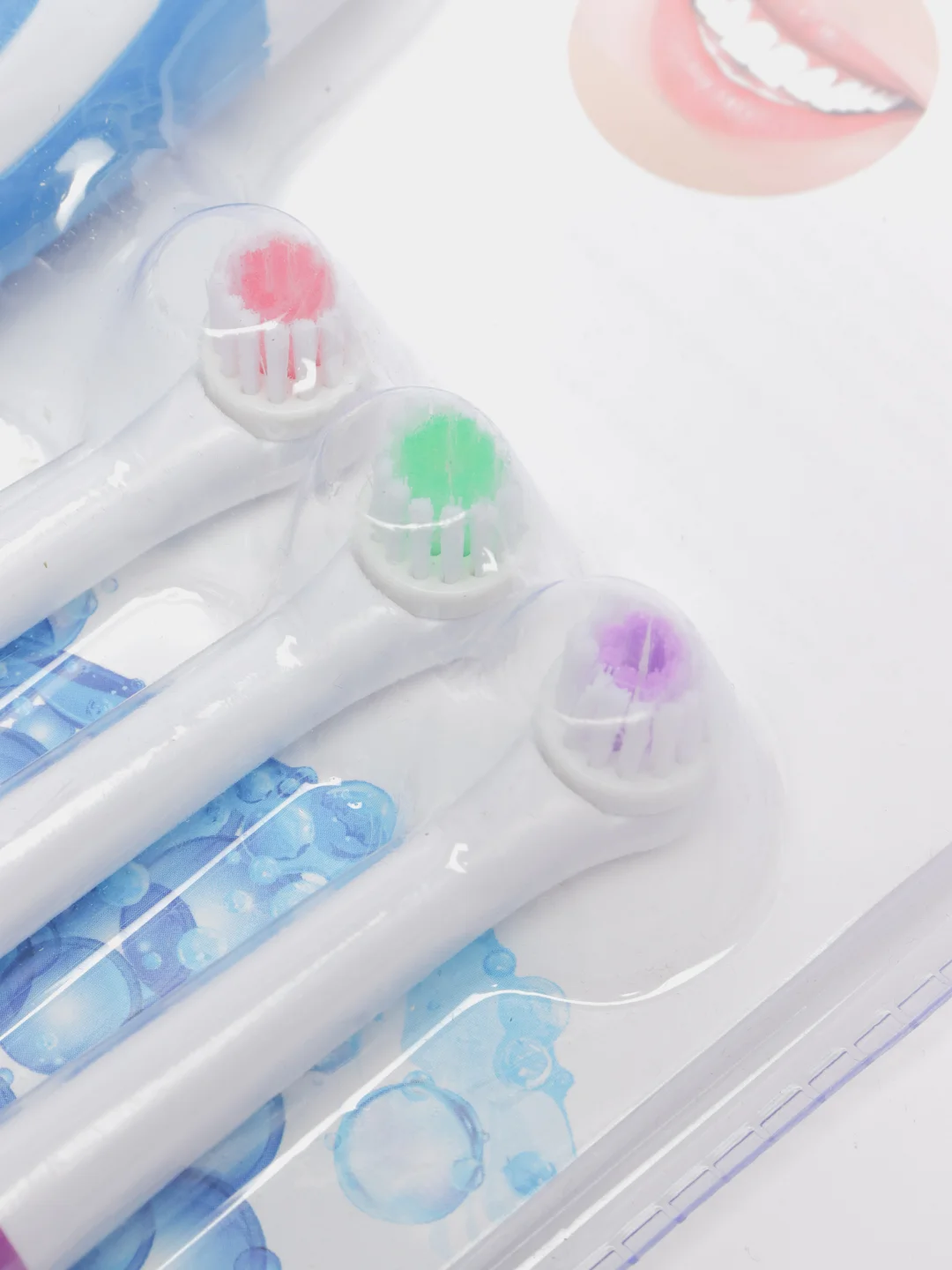 Синий электрическая зубная щетка, Battery Toothbrush, с 3 запасными насадками и подставкой
