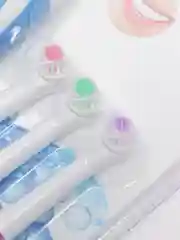 Синий электрическая зубная щетка, Battery Toothbrush, с 3 запасными насадками и подставкой