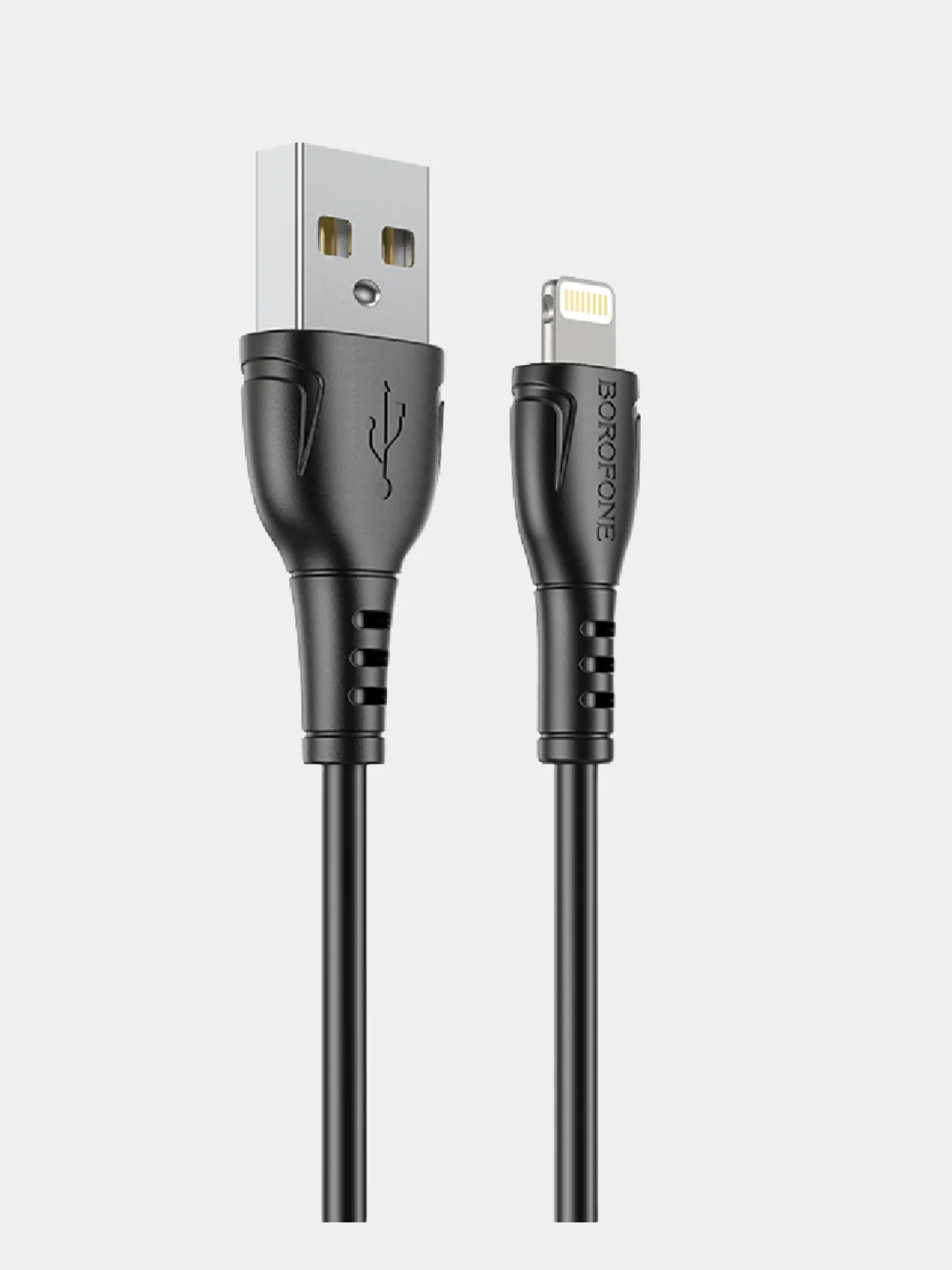 Черный кабель зарядный Type-C 3.0A/Lightning для iPhone 2.4A/Micro-USB 2.4A, для Android, 1 м