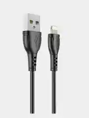 Черный кабель зарядный Type-C 3.0A/Lightning для iPhone 2.4A/Micro-USB 2.4A, для Android, 1 м