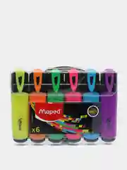 Набор текстовыделителей MAPED  6 шт., АССОРТИ, "Fluo Peps Classic", линия 1-5 мм,742557
