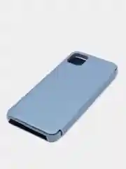 Синий зеркальный чехол-книжка с полупрозрачной панелью для Realme C11, 2020