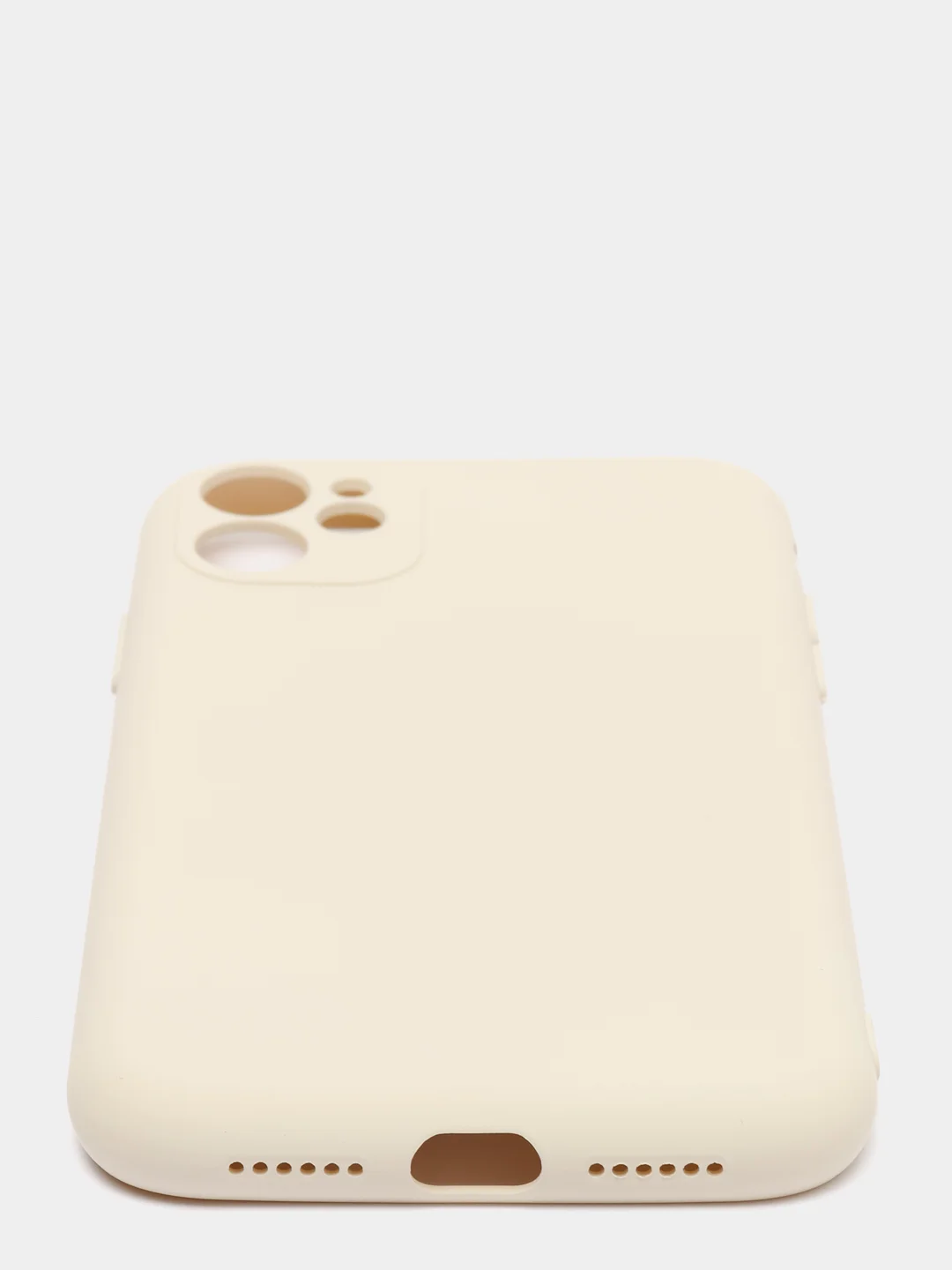Бежевый чехол для iPhone 11 / XR / 7 / 8 / SE2 / X / XS / 12 Pro Max, силиконовый