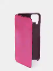Розовый зеркальный чехол-книжка с полупрозрачной панелью для Realme C12, Realme C15, Narzo 20