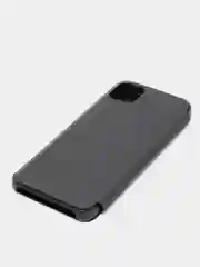 Черный зеркальный чехол-книжка с полупрозрачной панелью для Realme C11, 2020