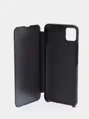 Черный зеркальный чехол-книжка с полупрозрачной панелью для Realme C11, 2020