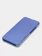 Синий зеркальный чехол-книжка с полупрозрачной панелью для Realme C12, Realme C15, Narzo 20