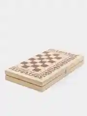 Игра 3 в 1: шахматы, нарды, шашки, доска деревянная, 40 см