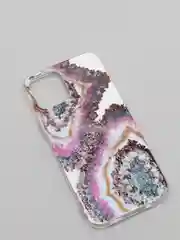 Коралловый меланж чехол iPhone 12 / 12 Pro (6.1), 12 mini (5.4) силиконовый с мраморным рисунком