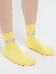 Лимонный носки женские однотонные цветные