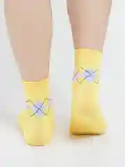 Лимонный носки женские однотонные цветные