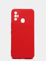Красный чехол с защитой камеры и бархатом внутри TECNO SPARK 7