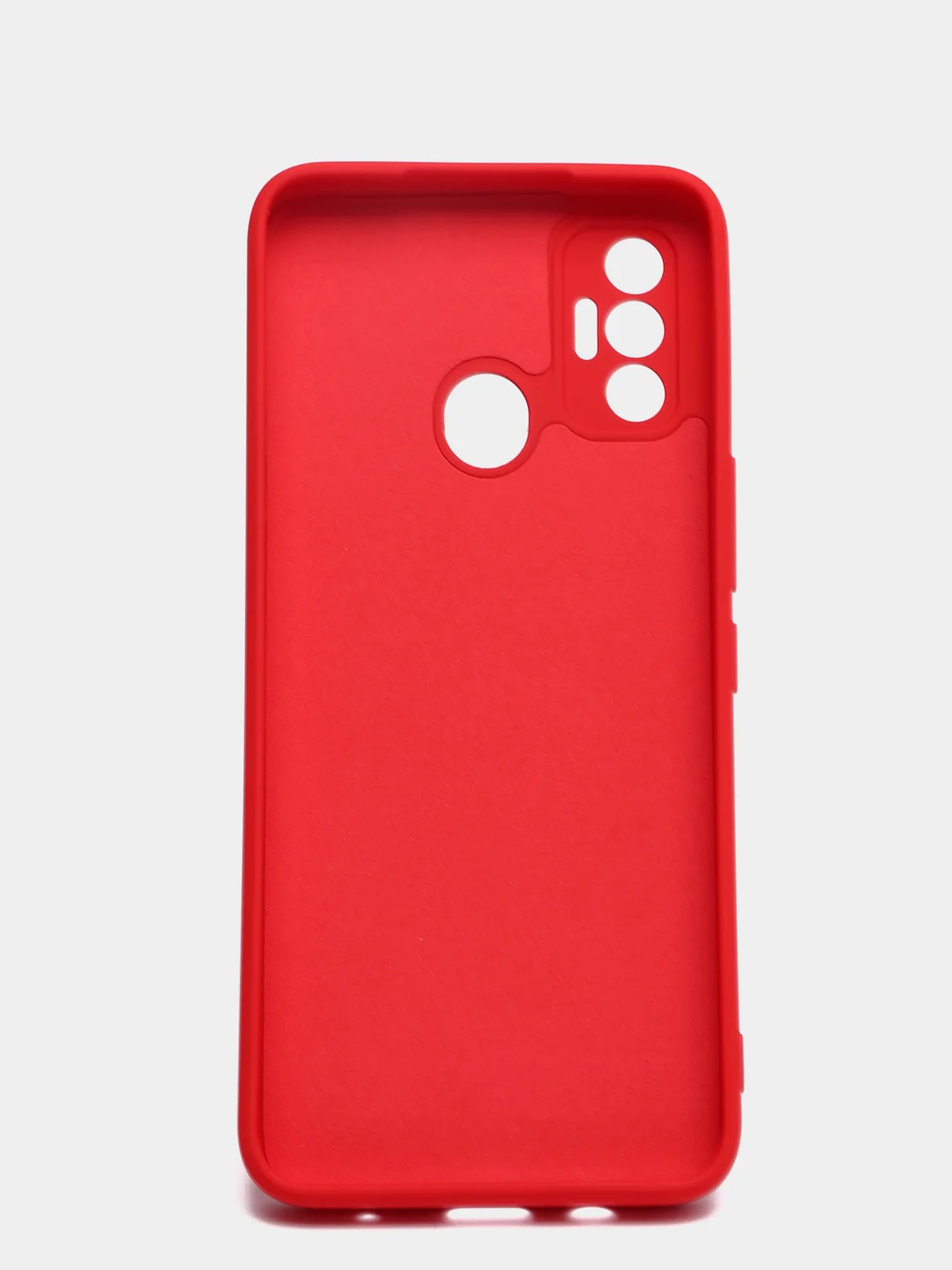 Красный чехол с защитой камеры и бархатом внутри TECNO SPARK 7