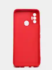 Красный чехол с защитой камеры и бархатом внутри TECNO SPARK 7