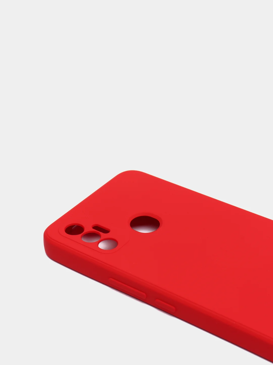 Красный чехол с защитой камеры и бархатом внутри TECNO SPARK 7