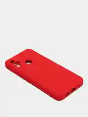 Красный чехол с защитой камеры и бархатом внутри TECNO SPARK 7