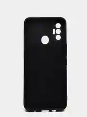 Черный чехол с защитой камеры и бархатом внутри TECNO SPARK 7